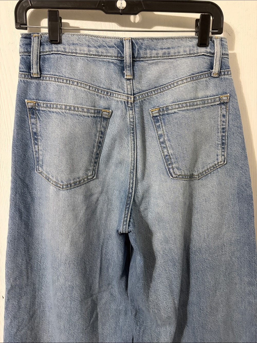 NWOT GAP Baggy Mid-Rise Ultra Denim Soft Light Wash Jeans Y2K 90s Size 25/0 - Picture 8 of 10